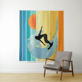 サーファーガールヴィンテージサンセット タペストリー (インサイチュ)