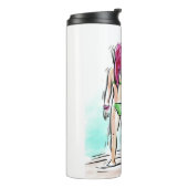 サーファーガール名前をカスタムするタンブラー タンブラー (回転左)