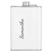 サーファーガール名前をカスタムするフラスコ フラスク (裏面)