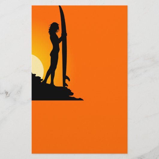 サーファーガール文房具 便箋 (正面)