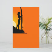 サーファーガール文房具 便箋 (スタンド正面)