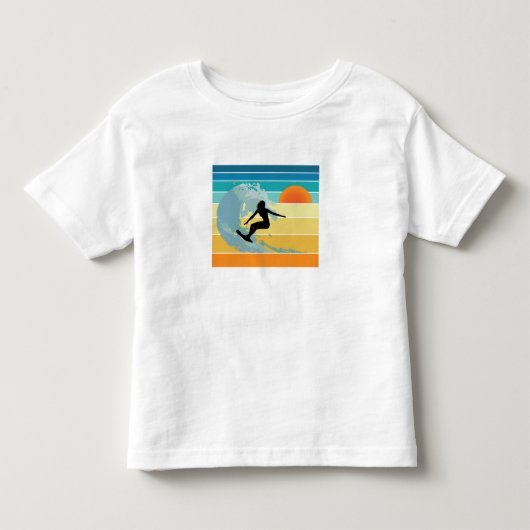サーファーガール ヴィンテージ サンセット トドラーTシャツ (正面)