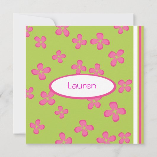 サーファーガール 招待状 (裏面)