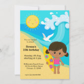 サーファーガール 招待状 (正面)