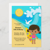 サーファーガール 招待状 (正面/裏面)