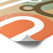 サーファーキング – レトロモダン抽象芸術プリント ポスター (角)