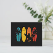 サーファーギフトヴィンテージサーフィンサーフボードビーチ シーズンポストカード (スタンド正面)