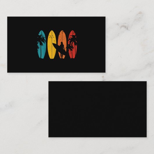 サーファーギフトヴィンテージサーフィンサーフボードビーチ 名刺 (正面/裏面)