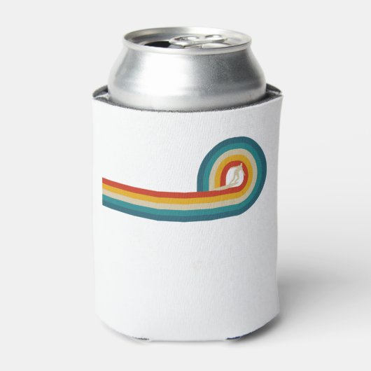 サーファーギフトヴィンテージ波レトロサーフィンサーフビーチ 缶クーラー (缶正面)