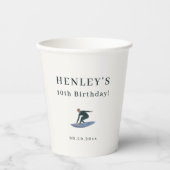 サーファークールビーチテーマ誕生日 紙コップ (正面)