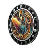 サーファーグローウィズゴールデンサンセットデザイン ダーツボード (正面右)