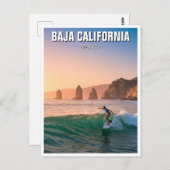 サーファーサンセットバハカリフォルニア ポストカード (正面/裏面)