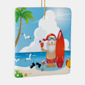 サーファーサンタクロース セラミックオーナメント (右)