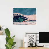 サーファーサーフィンはカリフォルニア州ビッグサー沖 ポスター (ホームオフィス)