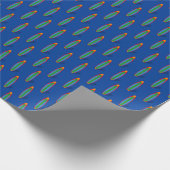 サーファーサーフィンをテーマにしたハッピーバースデーギフトラップ ラッピングペーパー (角)