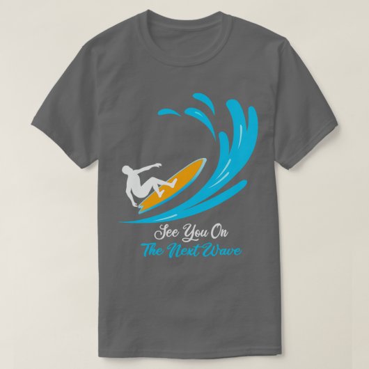 サーファーサーフィンサーフサーフボード海 Tシャツ (デザイン正面)