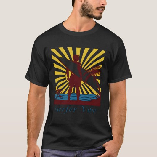 サーファーサーフサーフボードSサーフィン Tシャツ (正面)