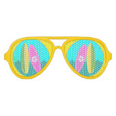 サーファーサーフボードおもしろいサーフィンビーチパーティー アビエーターサングラス (正面)