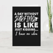 サーファーサーフボードサーフィンギフトプレゼントアイディア カード (正面)