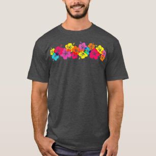 サーファースタイルヴィンテージハイビスカスフラワーロウビーチ Tシャツ