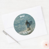 サーファーステッカー ラウンドシール (封筒)