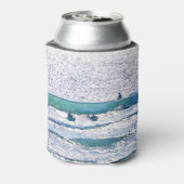 サーファーズアクアブルー海アートクーラーボックス 缶クーラー (缶裏面)