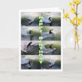 サーファーズコラージュハッピーバースデー カード (黄色い花)