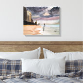 サーファーズパラダイスクイーンズランドオーストラリア水の色 キャンバスプリント (インサイチュ (寝室))