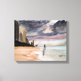 サーファーズパラダイスクイーンズランドオーストラリア水の色 キャンバスプリント