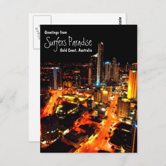 サーファーズパラダイス,金ゴールドコースト,オーストラリア ポストカード (正面/裏面)