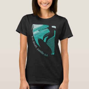 サーファーズブルーチューブ波ライダーペンシルスケッチ Tシャツ