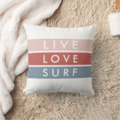 サーファーズライブラブサーフタイポグラフィビーチ引用文 クッション (ブランケット)