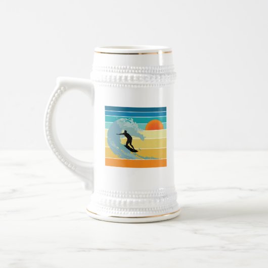 サーファーデュデヴィンテージサンセット ビールジョッキ (左)