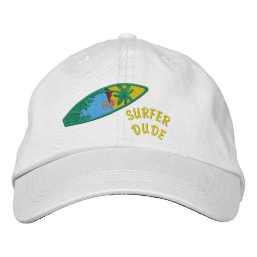 サーファーデュード刺繍キャップ 刺繍入りキャップ (正面)