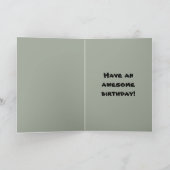 サーファーハッピーティヴェ誕生日カード カード (内部)