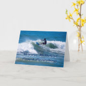 サーファーハッピーバースデー素晴らし – 孫 カード (黄色い花)