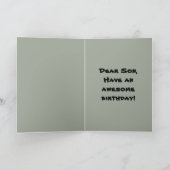 サーファーハッピーバースデーSonカード カード (内部)