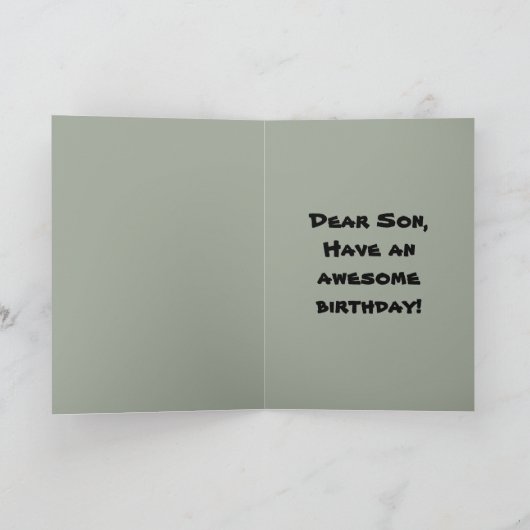 サーファーハッピーバースデーSonカード カード (内部)