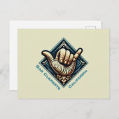 サーファーハンドシンボル – ポストカード (正面/裏面)