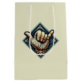 サーファーハンドシンボル ミディアムペーパーバッグ (裏面)