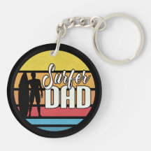 サーファーパパの父の日の熱帯芸術|キーチェーン