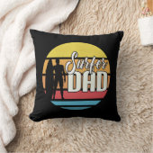 サーファーパパファーザーズデイトロピカルアート装飾用クッション クッション (ブランケット)