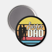 サーファーパパファーザーズデイトロピカルアート |マグネット マグネット (正面/裏面)