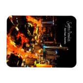 サーファーパラダイス金ゴールドコーストオーストラリアシティライト マグネット (横)