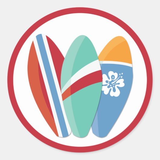 サーファーパーティーサーフボードシール ラウンドシール (正面)