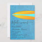 サーファービーチをテーマにした大学院パーティー写真 招待状 (正面)