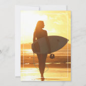 サーファービーチをテーマにした大学院パーティー写真 招待状 (裏面)