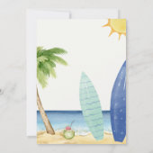 サーファーベビーオンボードサーファービーチ 招待状 (裏面)