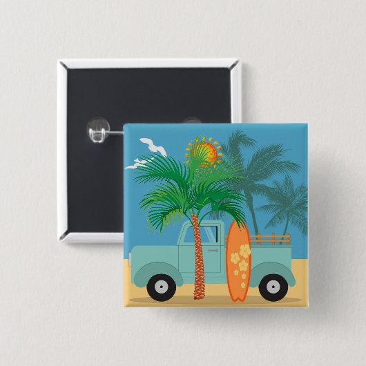 サーファーボタン 缶バッジ (正面&裏面)