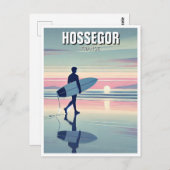 サーファーモダンサンセットホセゴールフランス ポストカード (正面/裏面)